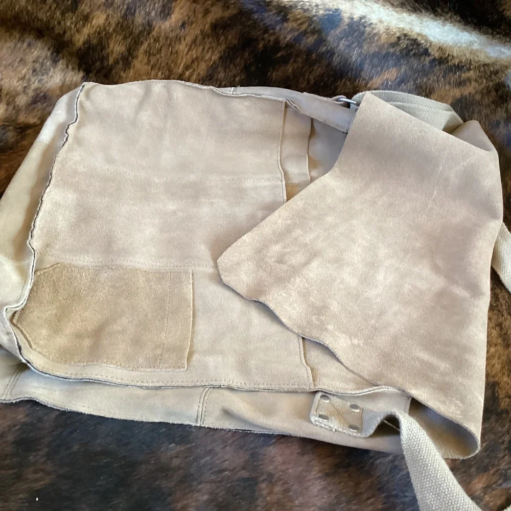 GAP Genuine Raw Leather Briefcase Crossbody Handbag